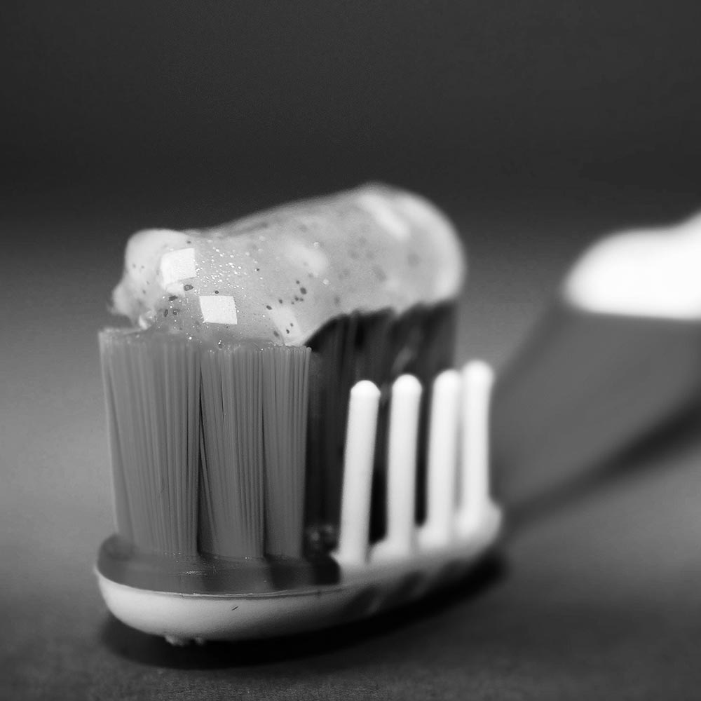 toothbrush with toothpaste